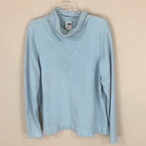 The North Face Light Blue Funnel Neck Sweatshirt Top Size Large